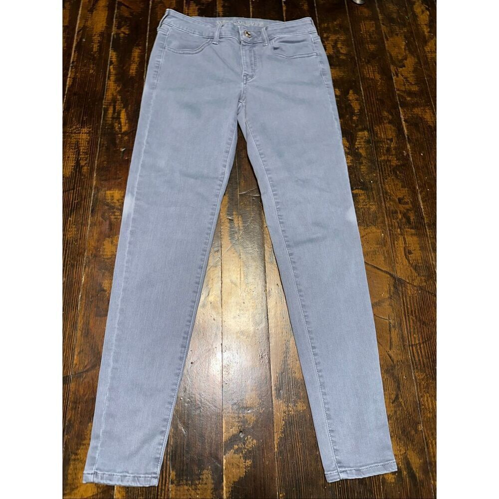 American Eagle blue artsy stretchy normcore 6 jeggings